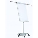 Flipchart magnetic, 100 x 70 cm, cu brate laterale, cu rotile, Optima Vision