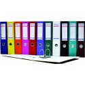 Biblioraft A4, plastifiat PP/paper, margine metalica, 75 mm, Optima Basic - verde