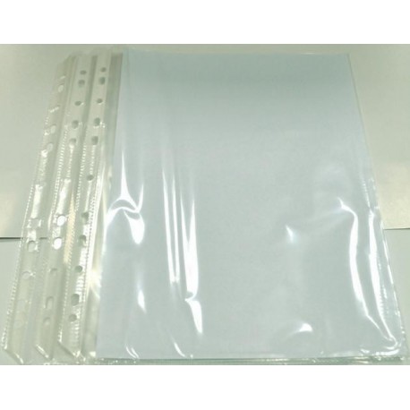 Folie protectie pentru documente A5, 80 microni, 50 buc/set, Optima - transparent