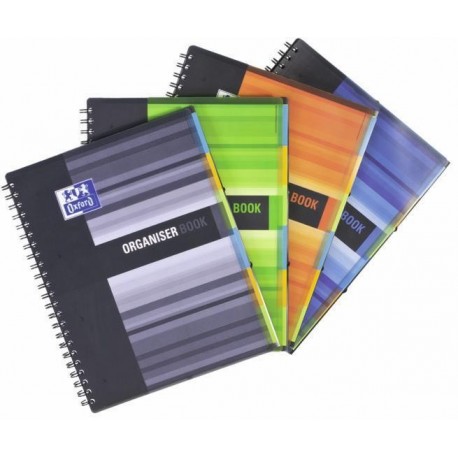 Caiet cu spirala A4, OXFORD Student Organiserbook, 80 file-90g/mp, coperta PP - mate