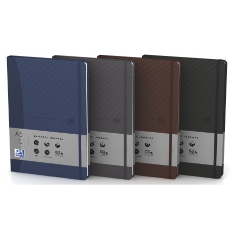 Caiet cu elastic, A5, OXFORD Signature Men, coperti carton rigid, 72 file-90g/mp - mate