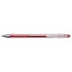 Pix cu gel PENAC FX-3 Metalic, 0.8mm, con metalic, corp transparent - scriere rosu metalizat