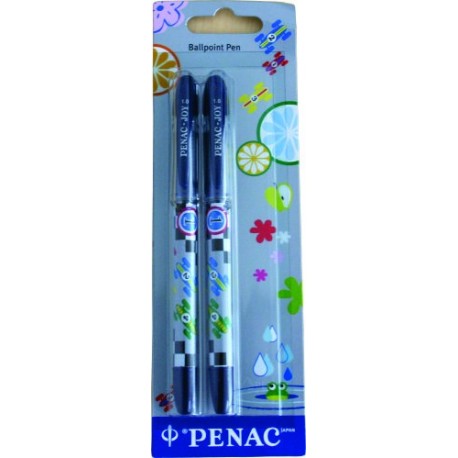 Pix PENAC Soft Glider Joy, rubber grip - 2 buc/blister, scriere albastra