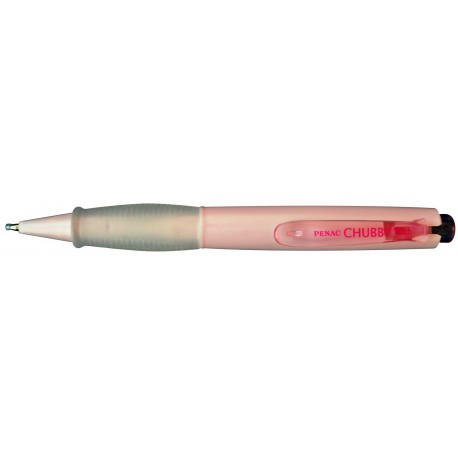 Pix PENAC Mini Chubby, rubber grip, 1.0mm, corp roz pastel - scriere albastra