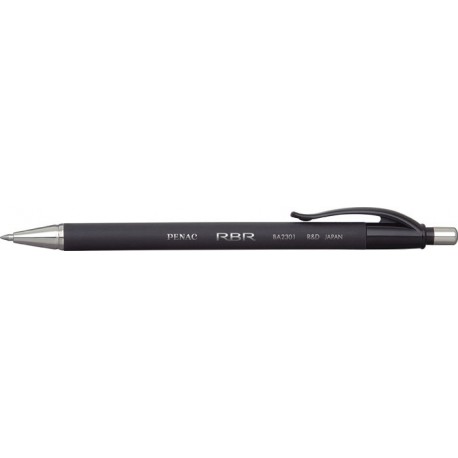 Pix PENAC RBR, rubber grip, varf metalic, corp negru - scriere neagra
