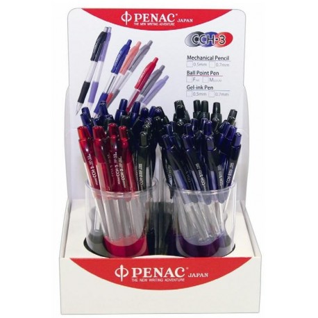 Display 48 pixuri PENAC CCH-3 - asortate (6 x rosu, 18 x negru, 24 x albastru)