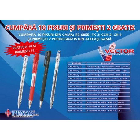 Pix transparent cu gel, PENAC CCH-3 - albastru/PROMOTIE