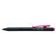 Pix PENAC X ball, cu mecanism, rubber grip, 0.7mm, corp negru cu clema colorata - scriere rosie