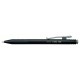 Pix PENAC X ball, cu mecanism, rubber grip, 0.7mm, corp negru cu clema colorata - scriere neagra
