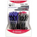 Display 72 pixuri PENAC X ball - asortate (12 x rosu, 24 x negru, 36 x albastru)