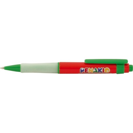 Pix cu rubber grip, PENAKIO - corp verde - scriere albastra