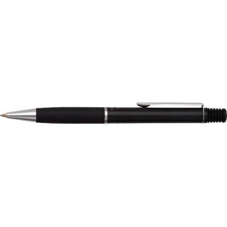 Pix de lux PENAC Fifth Ave, rubber grip, accesorii metalice, corp negru - scriere albastra