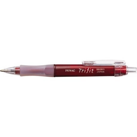 Pix triunghiular cu rubber grip, PENAC Trifit 200 Jewel - rubin - scriere albastra
