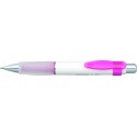 Pix PENAC Chubby 11, rubber grip, 0.7mm, corp alb - accesorii rosii - scriere albastra