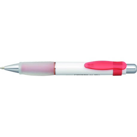Pix PENAC Chubby 11, rubber grip, 0.7mm, corp alb - accesorii bordeaux - scriere albastra