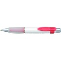 Pix PENAC Chubby 11, rubber grip, 0.7mm, corp alb - accesorii bordeaux - scriere albastra
