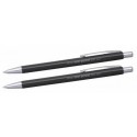 Pix PENAC Mini pocket, cu mecanism, 0.7mm, accesorii metalice, corp negru - scriere abastra