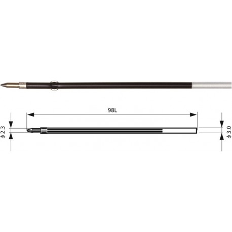 Rezerva PENAC BR98C, 2 buc/set, 0.7mm, pt Sleek Touch, Pepe, RBR, RB-085B, CCH-3, Multi 1000-D2 - ro