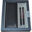 Set PENAC Fifth Ave bordeaux, pix + creion mecanic cu etui piele, in cutie cadou