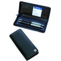 Set PENAC Fifth Ave metalic, pix + creion mecanic cu etui piele, in cutie cadou