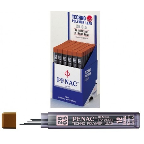 Mine pentru creion mecanic 0,5mm, 12/set, PENAC - 2B