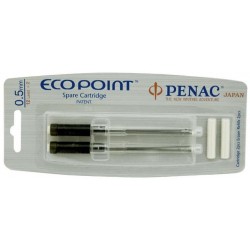 Set 2 cartuse cu mine 0.5mm, pentru creion mecanic + doua radiere, PENAC EcoPoint