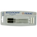 Set 2 cartuse cu mine 0.7mm, pentru creion mecanic + doua radiere, PENAC EcoPoint