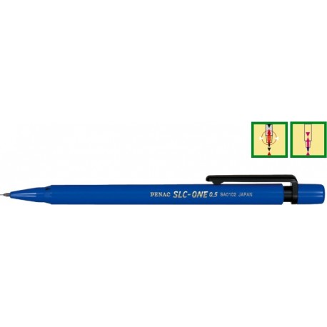 Creion mecanic din plastic, 0,5mm ,con si varf din plastic, PENAC SLC-One - corp albastru