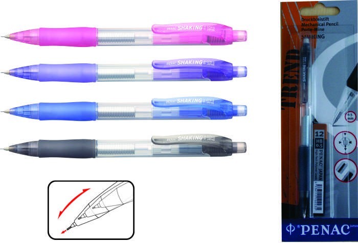 Roasted Resignation Sea Creion mecanic PENAC Shaking, rubber grip, 0.5mm, varf metalic + set mine gratis - Officeclass.ro Roasted Resignation Sea Creion mecanic PENAC Shaking, rubber grip, 0.5mm, varf metalic + set mine gratis - Officeclass.ro