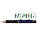 Creion mecanic de lux, 0,5mm, varf si accesorii metalice aurii, PENAC Sir Gold - safir