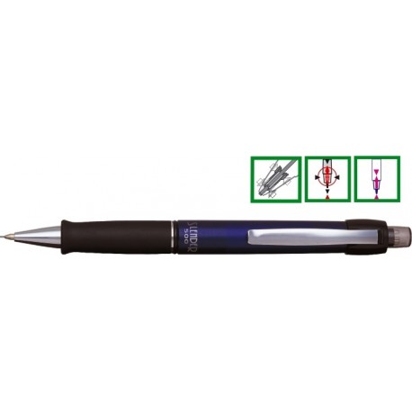 Creion mecanic de lux, 0,5mm, varf si accesorii metalice, PENAC Slender 500 - corp bleumarin safir