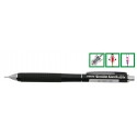 Creion mecanic de lux PENAC Double Knock, 0.7mm, varf si con metalic retractabil - corp negru