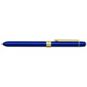 Pix multifunctional de lux PENAC Slim, in cutie cadou, corp bleumarin - accesorii aurii