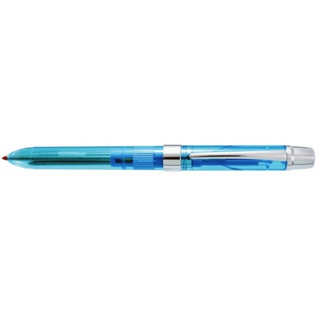 Pix multifunctional PENAC Ele-001, doua culori + creion mecanic 0.5mm - transparent bleu