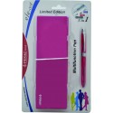 Pix multifunctional cu doua culori / creion mecanic 0.5mm, PENAC ELE 001 + penar cadou, roz