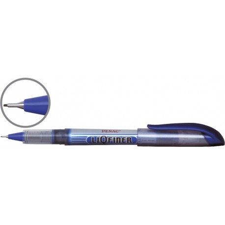 Liner cu cerneala PENAC Liqfiner Fine Point, varf 0.4mm - scriere albastra