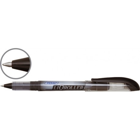 Roler cu cerneala, 0,5mm, PENAC Liqroller Ball Point - negru