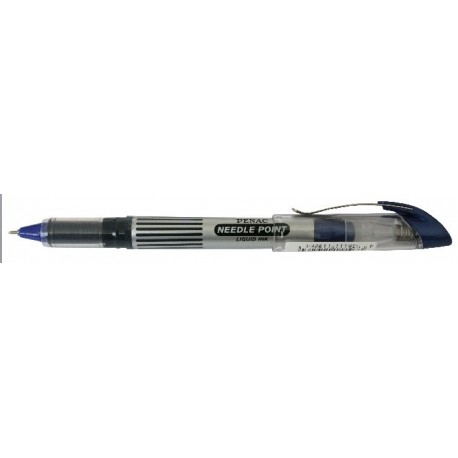Roler cu cerneala, clema metalica, 0,5mm, PENAC Liqroller Needle Point - albastru