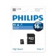 Card memorie Micro SDHC, cu adaptor SD, clasa 4, PHILIPS - 16GB