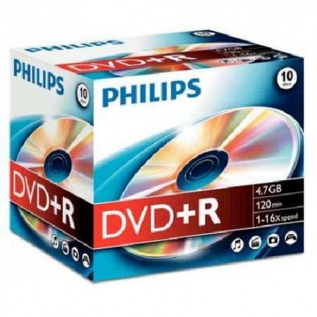 DVD+R 4.7GB Jewelcase, 16x, PHILIPS