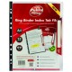 Folie protectie documente A4, cu index, capacitate 25 coli, 5 buc/set, PUKKA - transparent