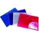 Mapa protectie documente, A5 landscape, cu capsa, 10/set, PUKKA - transparent albastru