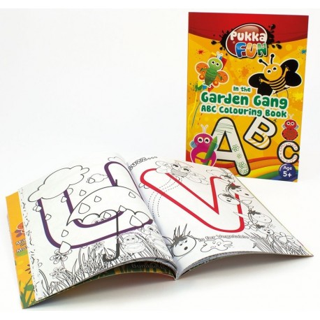 Carte colorat, A5, 24 file, 100g/mp, coperti carton, PUKKA In the Garden Gang ABC