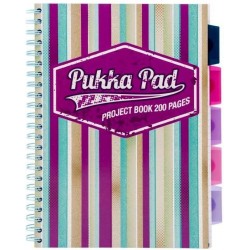 Project Book A4, 100 file 80g/mp, cu spirala dubla, coperti PP, PUKKA Americano - dictando