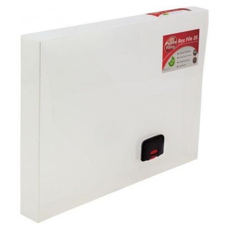 Mapa din plastic cu mecanism de inchidere, latime 25mm, PUKKA - transparent mat