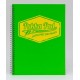 Caiet cu spirala dubla A4, 100 file 80g/mp, coperti carton, PUKKA Neon verde - matematica