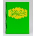 Caiet cu spirala dubla A4, 100 file 80g/mp, coperti carton, PUKKA Neon verde - matematica