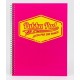 Caiet cu spirala dubla A4, 100 file 80g/mp, coperti carton, PUKKA Neon roz - matematica