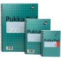 Caiet cu spirala dubla A6, 100 file 80g/mp, coperti carton, PUKKA Metallic - dictando