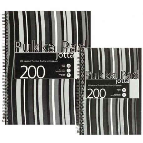 Caiet cu spirala dubla A4, 100 file 80g/mp, coperti PP, PUKKA Black Stripes - dictando